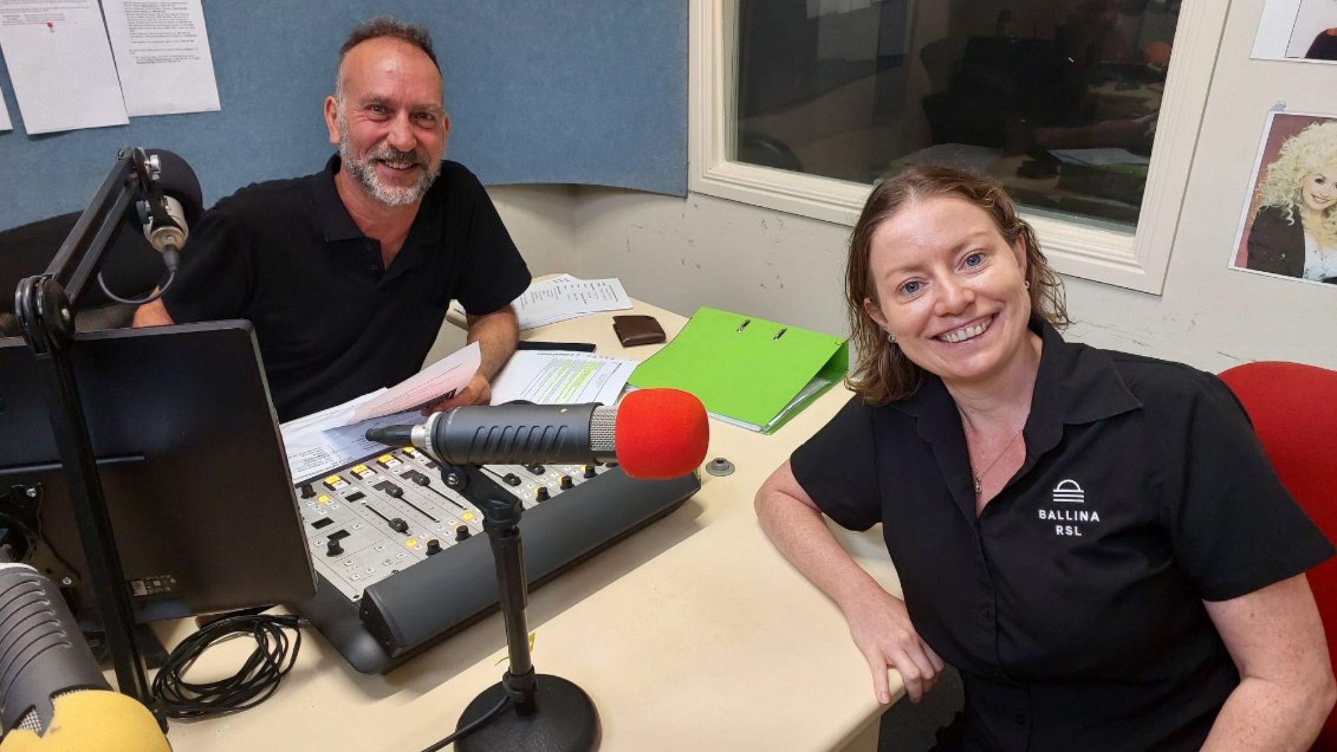 Ballina RSL speaking to radio host