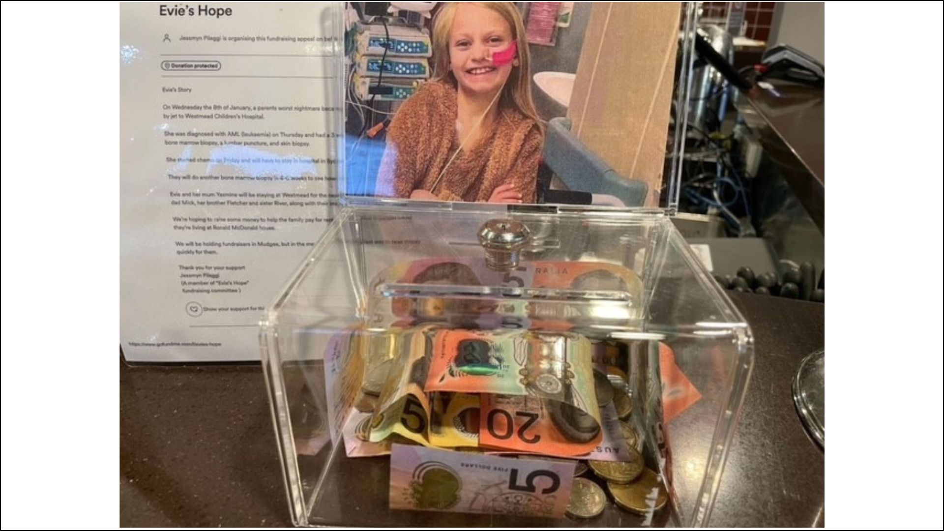 money box for tips