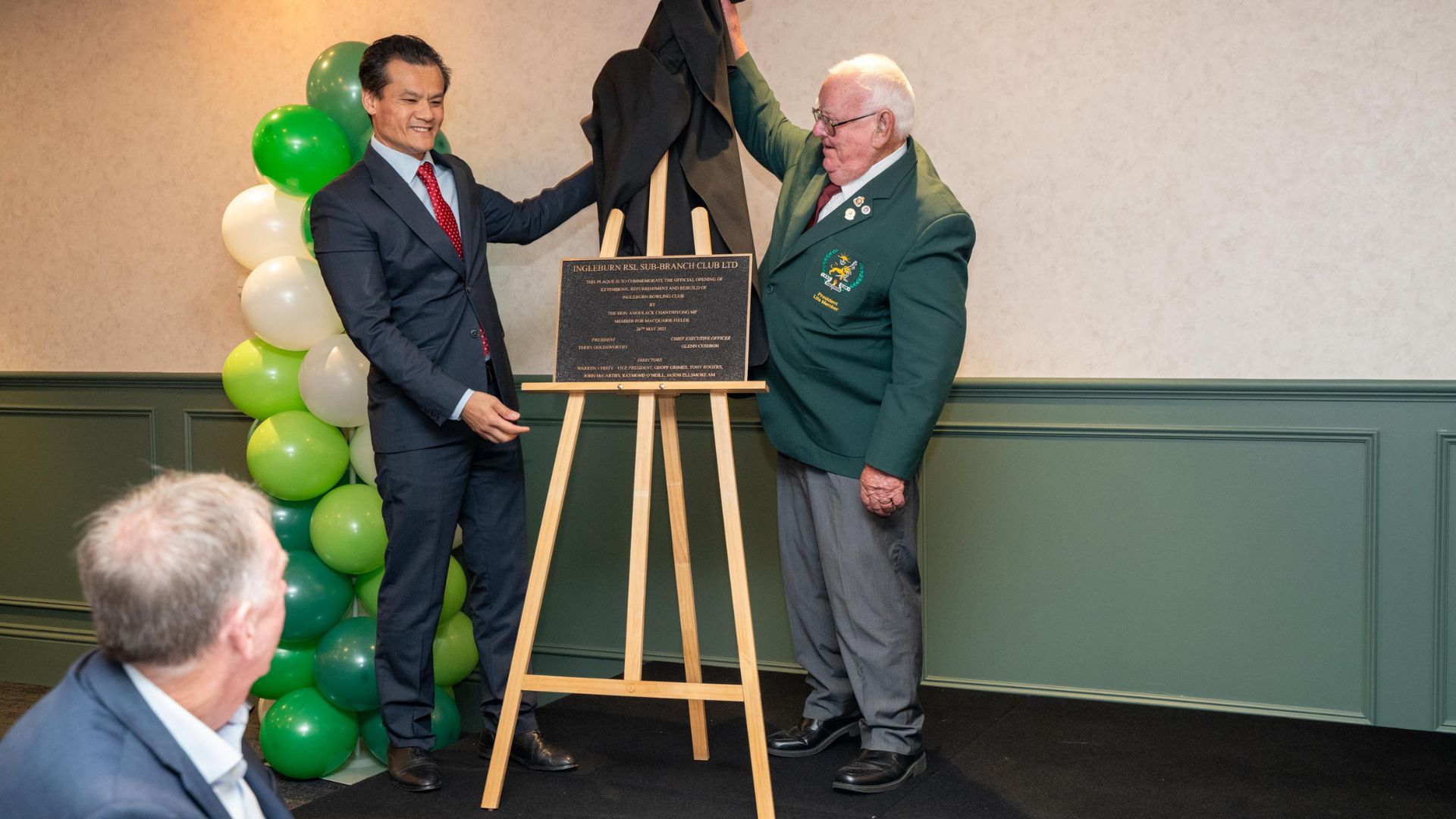 unveiling a plaque