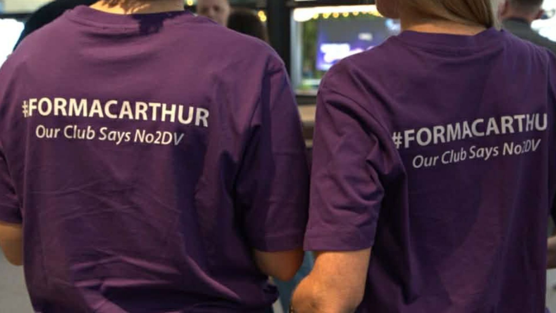 purple shirts