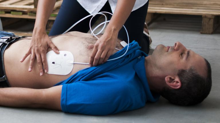 Man receives help via defib