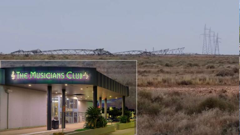 Broken Hill and the surrounding region is on backup power following a huge storm that left a trail of destruction. Image courtesy ABC News.