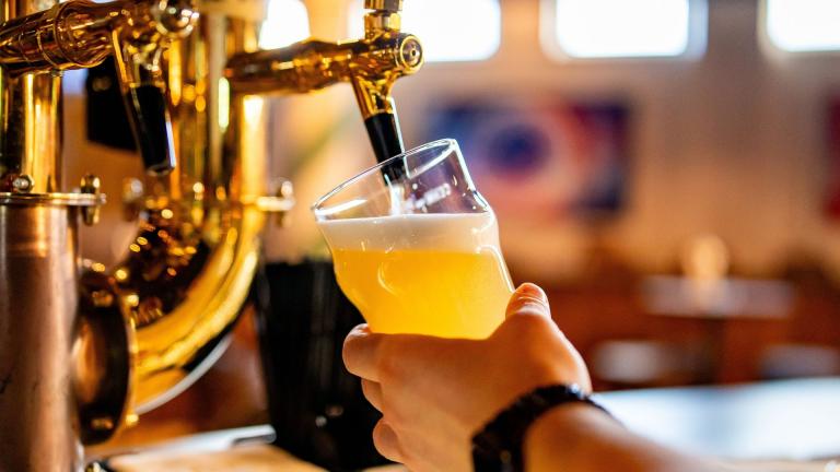 Beer being poured