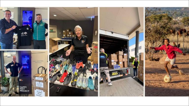 Holman barnes group donates boots to Tanzania