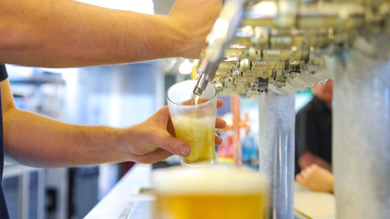 Beer being poured