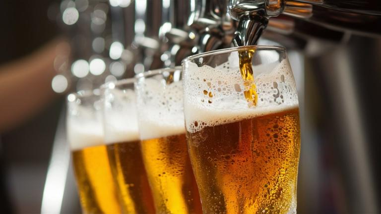 Beer being poured