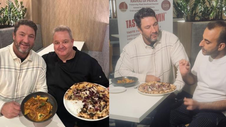 nathan hindmarsh eating pizza
