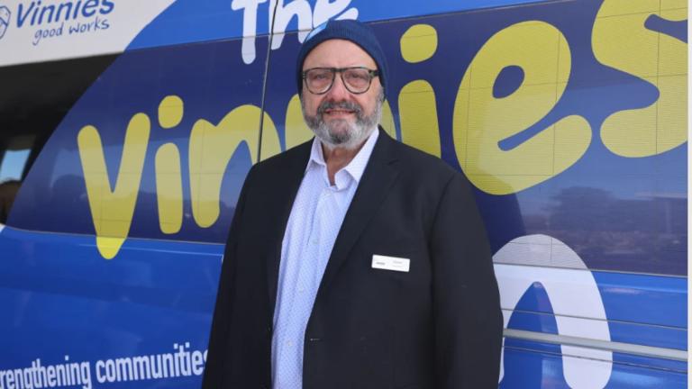 dany monk standing in front of van