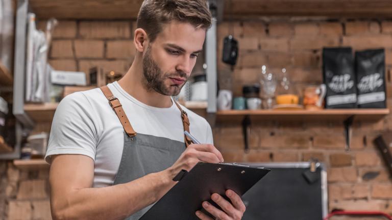 Club Worker with Tablet