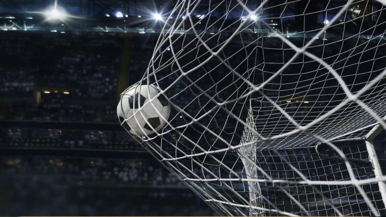 soccer ball in net