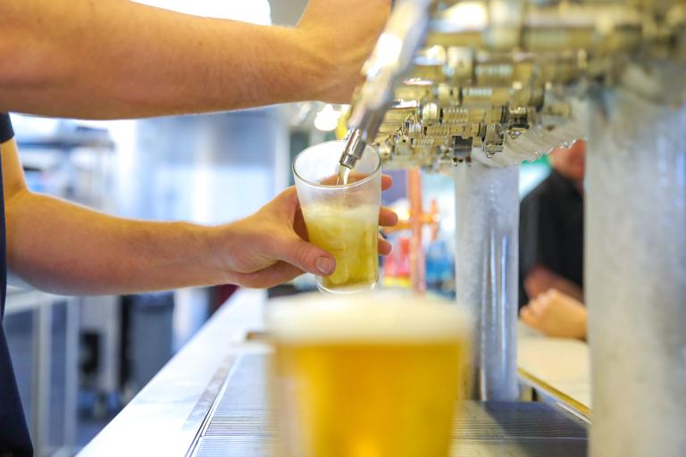 Beer pouring