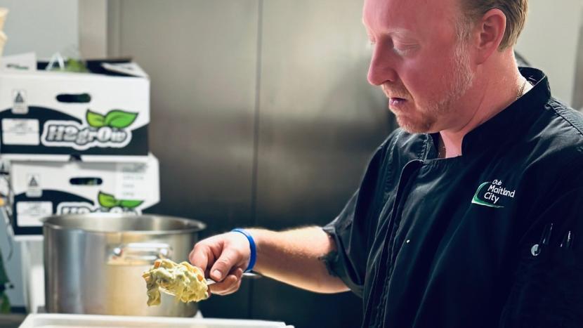 Man serving food