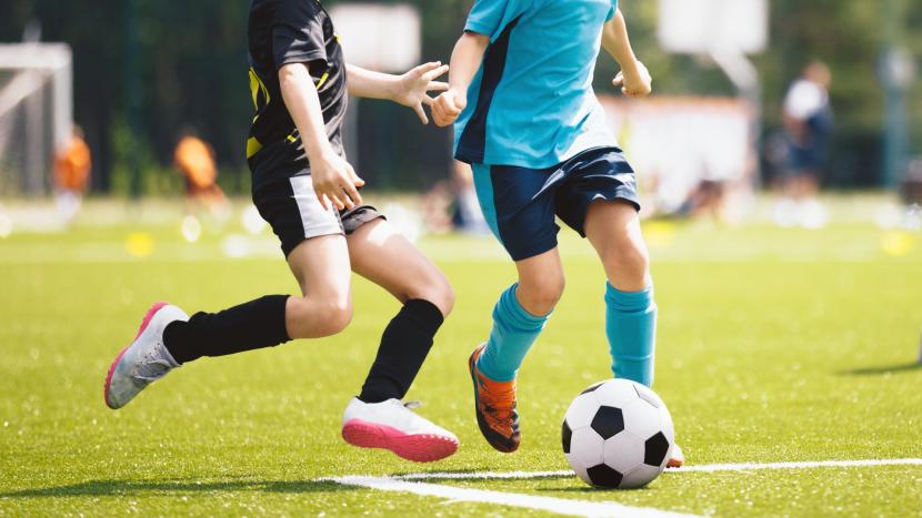 kids playing soccer